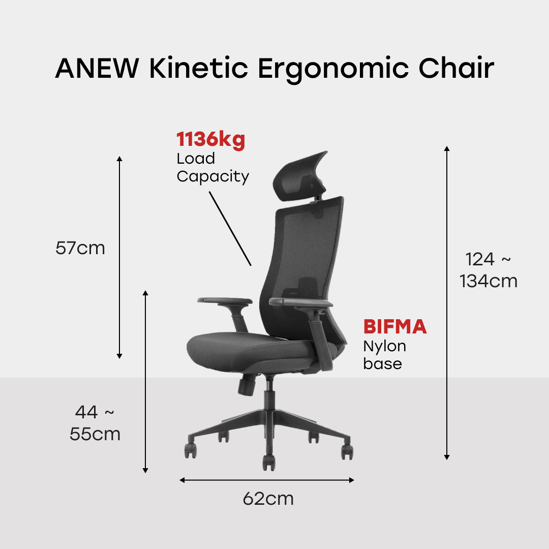 ANEW Kinetic Ergonomic Chair (Black)